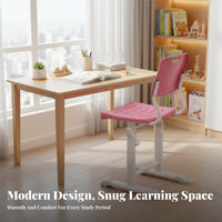 Height Adjustable Ergonomic Split-spinerest Chair Lumbar Support children's Furniture Breathable pad Study Seat effortless Rolling casters for Students, Teenagers, Parents, Writing, perusing, School, Bedroom
