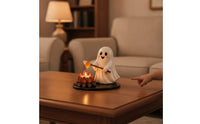 Tealight Holder Glossy Candle Holder with Figurine Small for Mantel, Shelves