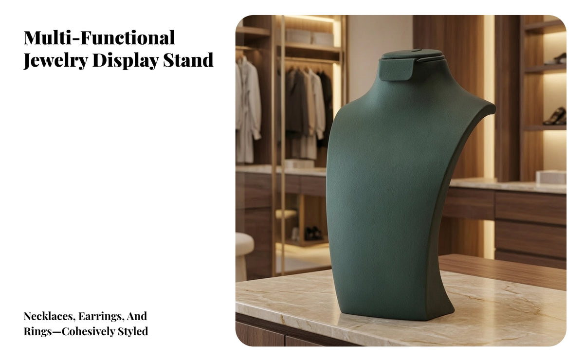Stable Necklace Display Bust | Smooth Matte Surface, Jewelry Display Bust, for Showcases