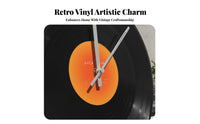 Vintage Look LP Vinyl Table Clock Ideal Birthday Gift Vinyl Clock Unique Design for Music Lovers, Students, Office, Bedroom, Studio