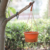 Plant Pots and Hanging Basket for Flower Pots, Textured Terracotta Wall Planter with Chains, Indoor Plant Display, Water Saving Fence Planters