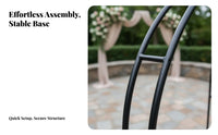 Indoor & Outdoor Use Wedding Arch Frame Weather Resistant Metal Arch Stand Sturdy Construction Metal Backdrop Stand Heavy Duty for Gardeners, Photographers, Couples, Weddings, Photography Backdrop, Parties