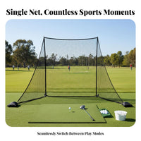 2 Pieces Multifunctional Golf Side Net Indoor and Outdoor Use Golf Barrier Net Thickened Edges Sports Training Equipment Versatile for Athletes, Professional Players, Beginners, Garage, Home, Practice Field