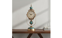 Metal Silent Table Clock Home Decor Desktop Clock