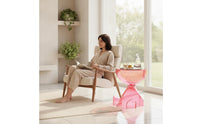 Transparent Hourglass Side Table Translucent Sculptural Side Table Glossy Furniture Hollow for Living Room, Bedroom