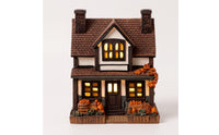 Vintage Light-up Pumpkin Cottage Halloween Lighted House with Pumpkins Miniature House with Warm Lights Autumn Pumpkin Cottage