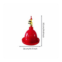 Thickened Material Automatic Chicken Waterer Hygienic Hanging Poultry Water Feeder for Farm, Backyard