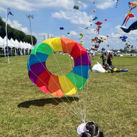 Hand-Pulled Ground Kite Foldable and Portable Frameless Soft Kite Vibrant Colors