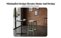Minimalist Design Backless Counter Stool Stable Widened Base Bar Chair Floor Protection Hoop Seating Furniture Easy Assembly for Adults, Cafe Owners, Homeowners, Kitchen Island, Dining Room