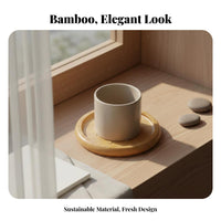 Cactus Pot Tray Water Catchment Bamboo Plant Dish Small Plant Pot Drain Tray Minimalist Design Wooden Planter Base Long-Lasting