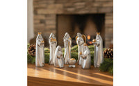 8 Pieces Nativity Scene Figurines Tabletop Nativity Set Resin Decorations for Mantel, Bookshelf