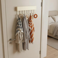 No-Drill Option over Door Hook Rack Space Saving over the Door Hook Versatile Installation Wall Mounted Coat Rack Heavy Duty for Renters, Students, Bedroom, Entryway, Closet, Bathroom