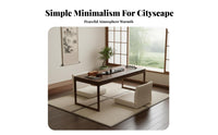 New Chinese design low-height infusion Ceremony Table Set Integrated Drainage Tray Household Furnishing Minimalist visual attraction for Home Decorators, Adults, Balcony, Office, Living Room
