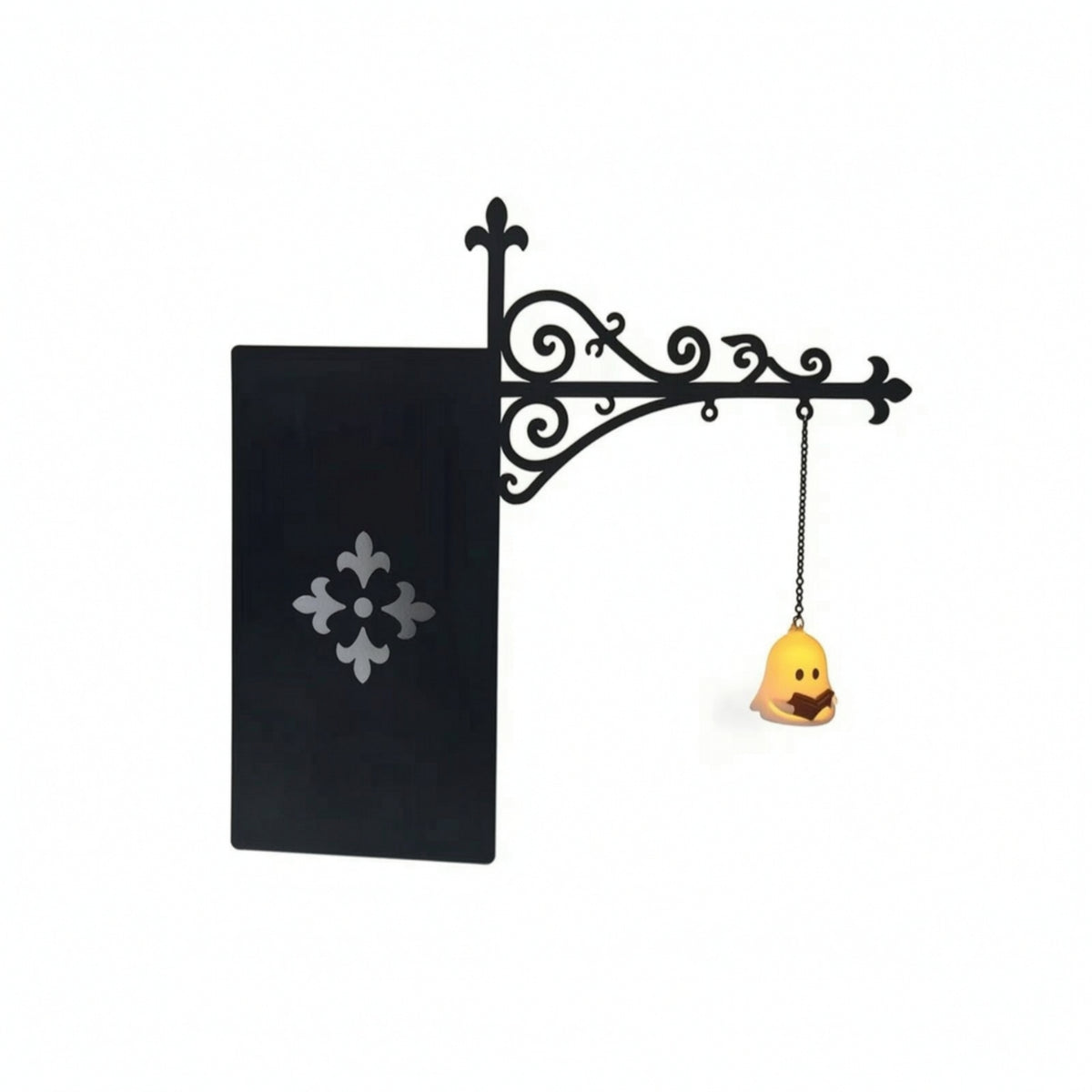 Vintage Bookshelf Lantern Rustic Wall-Mounted Lantern with Bracket Farmhouse Lamp Warm for Book Lovers