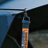 2 Pieces Adjustable Tie-down Straps with Metal Hardware Long-Lasting Tie-down Strap with Carry Bag Strong Lashing Strap with Carry Bag Packable for Campers, Outdoor Setup