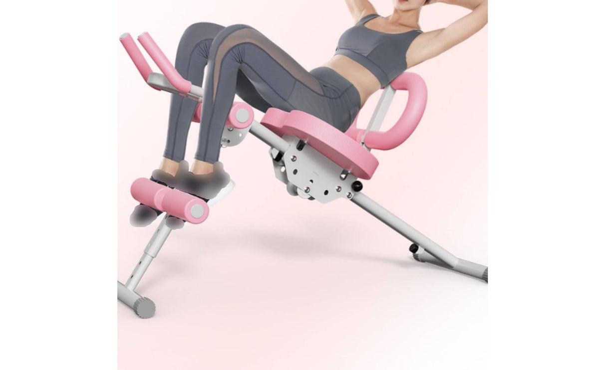 Sit-up Machine LED Display Adjustable Ab Metal Frame Abdominal Workout Bench