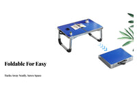 Multi-Functional Foldable Bed Tray with Slots Easy Storage Briefcasedesign Lap Table Large Surface Portable Furniture Anti-Slip Feet for Students, Telecommuting Workers, Dorm Room, Bedroom, Home Office, Outdoor
