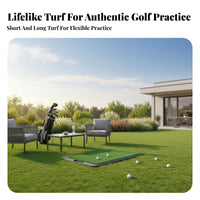 Portable Chipping Mat Non-Slip Rubber Base Golf Hitting Mat Shock Absorbent Athletic Gear for Golfers, Amateur Golfers, Home, Backyard, Outdoor Use