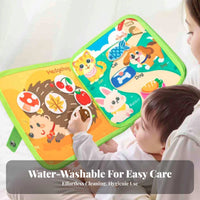 Chewable Hook-and-Loop Quiet Book Tear-Resistant Educational Method Quiet Book Educational for Infants, Toddlers, Travel, Car Rides