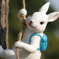 Climbing Animal Figurine Weather Resistant Rope Climbing Animal Statue Weatherproof Tree Hugger Ornament for Gardeners, Homeowners, Yard, Patio, Porch