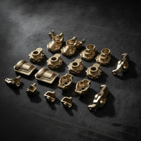 Brass Front Steering Joints Kit Engineered-Fit Brass Upgrade Kit Sturdy Chassis Support System Parts with Axle Covers for Hobbyists