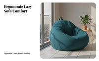 Comfortable Bean Bag Chair High-Resilience Filling Single Person Lazy Sofa Removable and Washable Cover Tatami Seat Easy to Clean for Young Adults Women, Living Room, Small Apartment, Balcony, Reading Nook