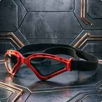 Tinted Lenses Triangular Dog Goggles Curved-Front Shape Dog Goggles Ventilated Frame Pet Gear Adjustable Strap for Outdoor