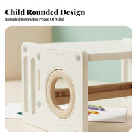 Ergonomic Design kids' Table and Chair set Rounded Corners toddler's Plastic Desk and Chair Sturdy Playroom Set Multi-Functional for Toddlers, Preschoolers, Daycare Providers, Kindergarten, Bedroom, literacy, mealtime