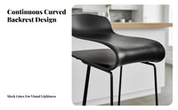 Modern Design Suspended Seat Stool Minimalist Look Bar Chair Long-Lasting Frame Seating Furniture Integrated Footrest for Homeowners, Adults, Cafe Owners, Counter, Kitchen Island, Reception Area, Dining Room
