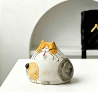Cat Figurine Ornament Home Decor Textured