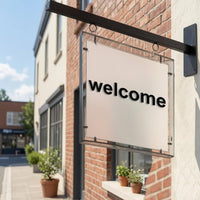 S-Hooks Included Wall-Mounted Sign Bracket Black Metal Sign Bracket Outdoor Display Hardware Sturdy