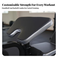Heavy Duty Steel Frame Adjustable Bench Press Squat Rack Detachable 2-Piece Design Multifunctional Weight Lifting Bench Home Gym Weight Training System for Bodybuilders