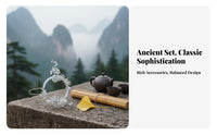 Traditional Chinese Attire Hair Accessory Set Detachable Ribbons Ancient Design Hairpin and Crown Set Chinese Hair Coronet