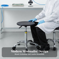 Height Adjustable Anti-Static Scientific Stool 360° Swivel Rolling Chair Easy to Clean Workplace Seating Dirt-Resistant for Cleanroom Personnel, Factory Workers, Scientific Oratory, Workshop, School, Counter