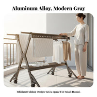 Strong Load-Bearing Foldable Clothes Drying Rack Sturdy and Long-Lasting Collapsible Laundry Airer Rust-Resistant Portable Clothes Horse Large Capacity for Apartment Dwellers, Families, Homeowners, Balcony, Indoor, Outdoor, Bedroom