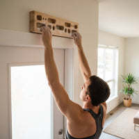 Natural Wood Climbing Fingerboard Strength Training Wooden Hangboard Easy to Hang Portable Grip Coach for Climbers, Boulderers, Home Gym, Outdoor