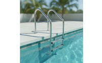 Stainless Steel Pool Ladder Long-Lasting 2-Step Pool Ladder Entry System Sturdy Stable for Thermal Pool