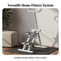 Stable Triangular Structure Foldable Stair Stepper Machine Low Effect Foldable Climbing Machine Anti-Slip Pedals Aerobic Climbing Stepper Heavy-Duty Frame