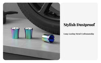 4 Pieces Panda Car Tire Cap Zinc Alloy Construction Panda Tire Valve Toppers Colorful Finish Wheel Air Valve Cover for Men, Women, Gifting