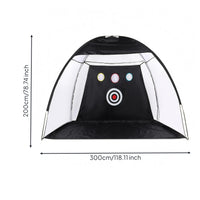 Portable Golf Hitting Enclosure Freestanding Golf Practice Net Target Panel Batting Enclosure Net Fiberglass Poles