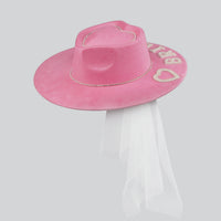 Vintage Suede Bride Hat with Jazz and Cowboy Styles