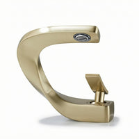 Vanity Faucet with Integrated Aerator Sculptural Single-Hole Lavatory Faucet Sleek Tap for Washbasin