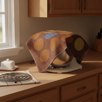 American Retro Dustproof Microwave Oven Cover Cloth for Kitchen Appliances
