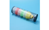6 Pieces Black End Caps Plastic Badminton Shuttlecocks Multi-Colored Foam Head Shuttlecocks Shuttlecock Tube Set