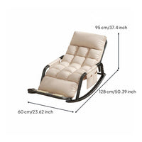 Two Person Rocking Chair High Spine Reinforcement Modern Teddy Textile Swaying