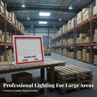 LED Floodlight High Brightness LED Flood Light Weather Resistant Waterproof Exterior Floodlight for Construction Site, Workshop, Warehouse