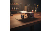 Handmade Gift Gas Station Model Kit Highly Realistic Car Display Miniature Scene Retro Design DIY Assembly Building for Hobbyists