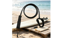 Surfboards Leash with Ankle Cuff Coiled Leash Flexible Leg Rope for Sea