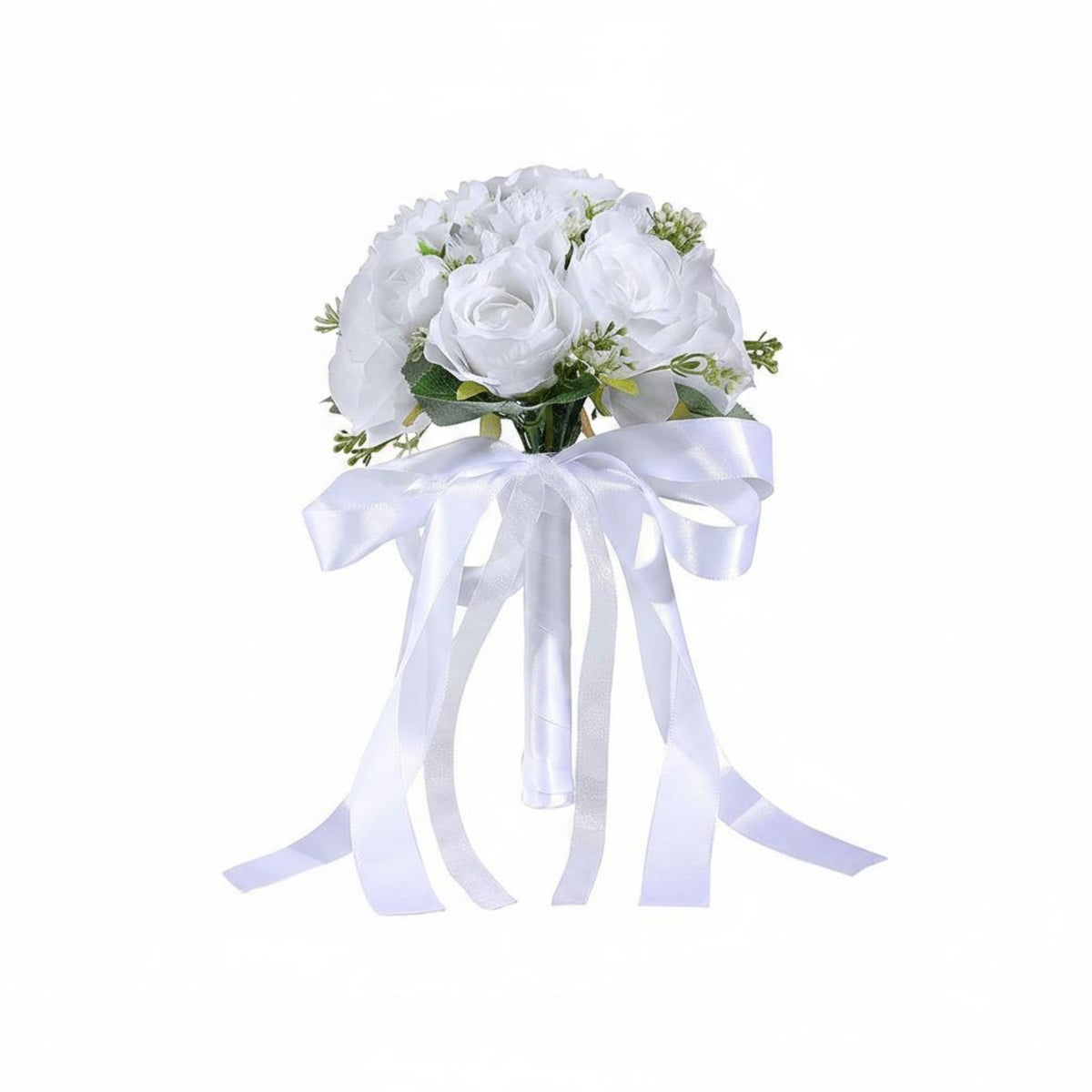 Bridal Blossom Flower Arrangement with Baby's Breath Romantic Ivory Blossom Flower Arrangement Decorative Flowers Long Lasting