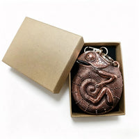 Vintage Bronze Lizard-Shaped Tape Measure Portable Mini Keychain Measuring Tape